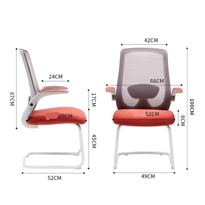 Orange High Back Mesh Office Chair with Adjustable Armrests M210687
