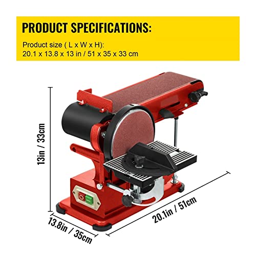 4x36 Inch and 6 Inch Disc 350W Benchtop Belt Disc Sander Y3392