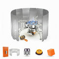 6800 W Portable Gas Stove with Windscreen, Piezo Ignition, Butane Adapters F7055
