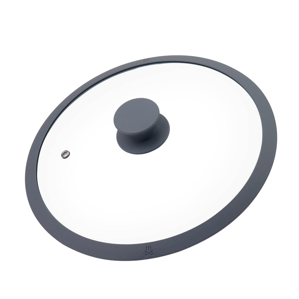 10.5" Round Tempered Glass Lid with Silicone Rim Z898883