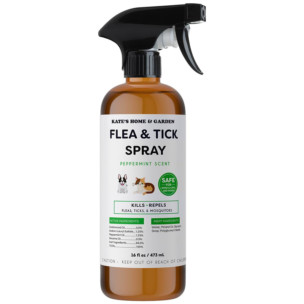 Flea and Tick Spray for Dogs & Cats 16oz H38401