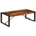 Black Coffee Table 47.2"x23.6"x15.7" Solid Sheesham Wood C566005