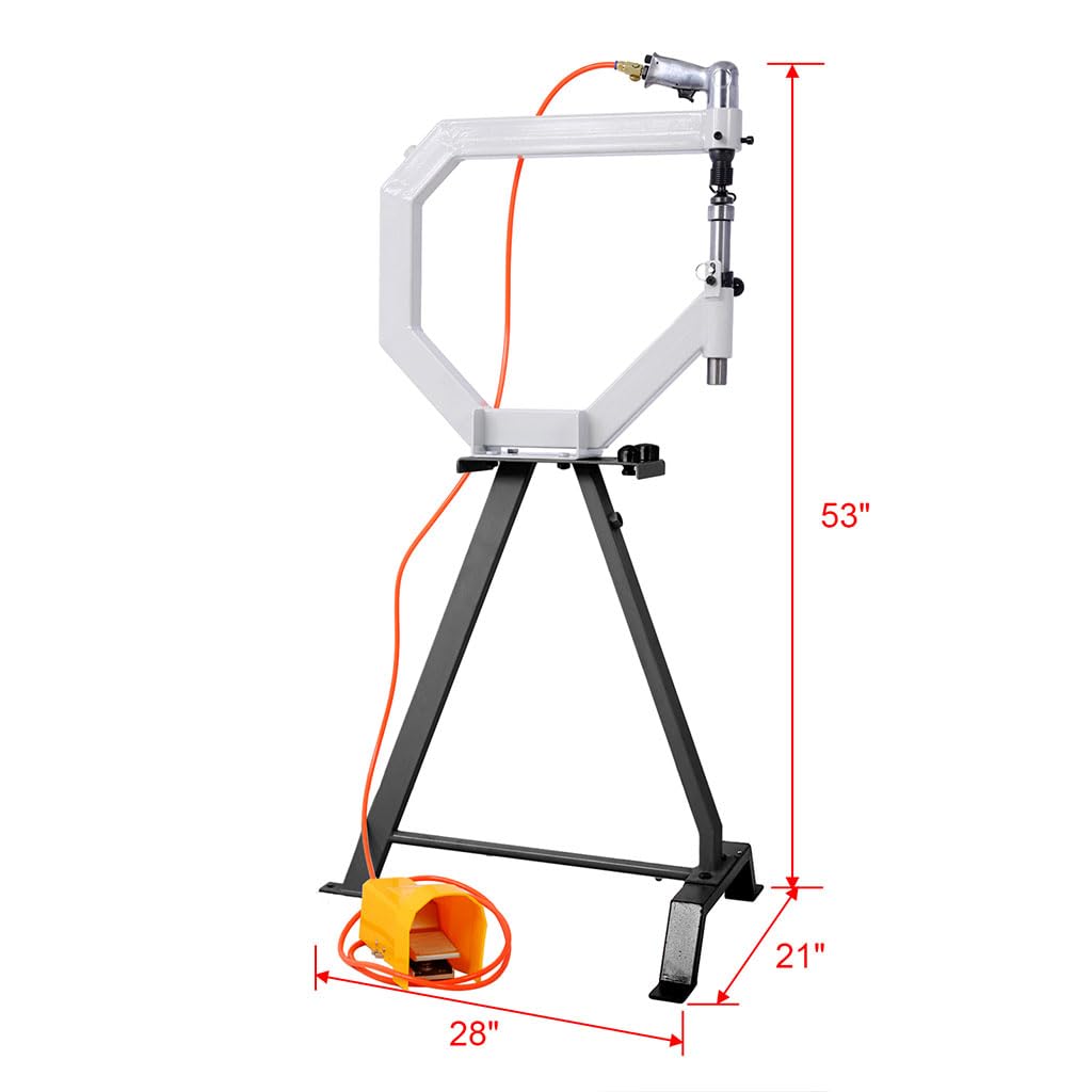 18 Gauge Pneumatic Planishing Hammer with Steel Stand and Foot Pedal L2447