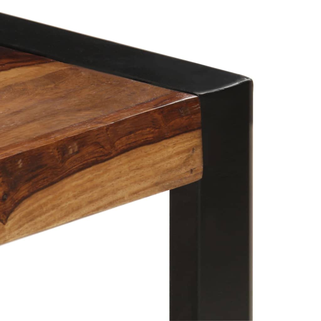 Black Coffee Table 47.2"x23.6"x15.7" Solid Sheesham Wood C566005