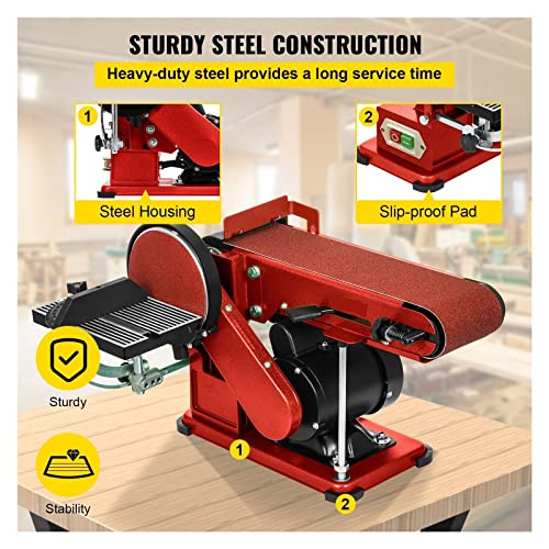 4x36 Inch and 6 Inch Disc 350W Benchtop Belt Disc Sander Y3392