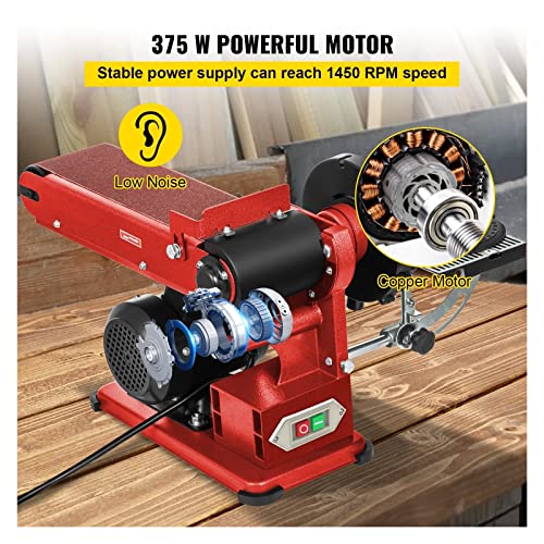 4x36 Inch and 6 Inch Disc 350W Benchtop Belt Disc Sander Y3392