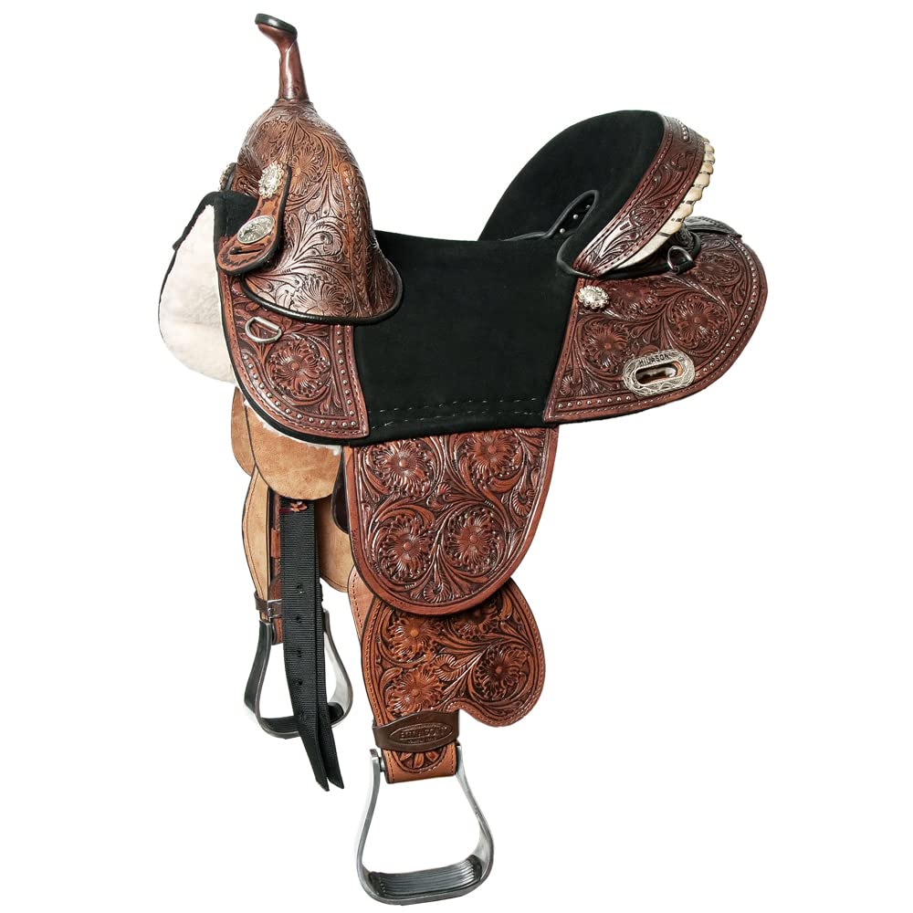 Western Horse Treeless Trail Barrel Saddle Leather U9200