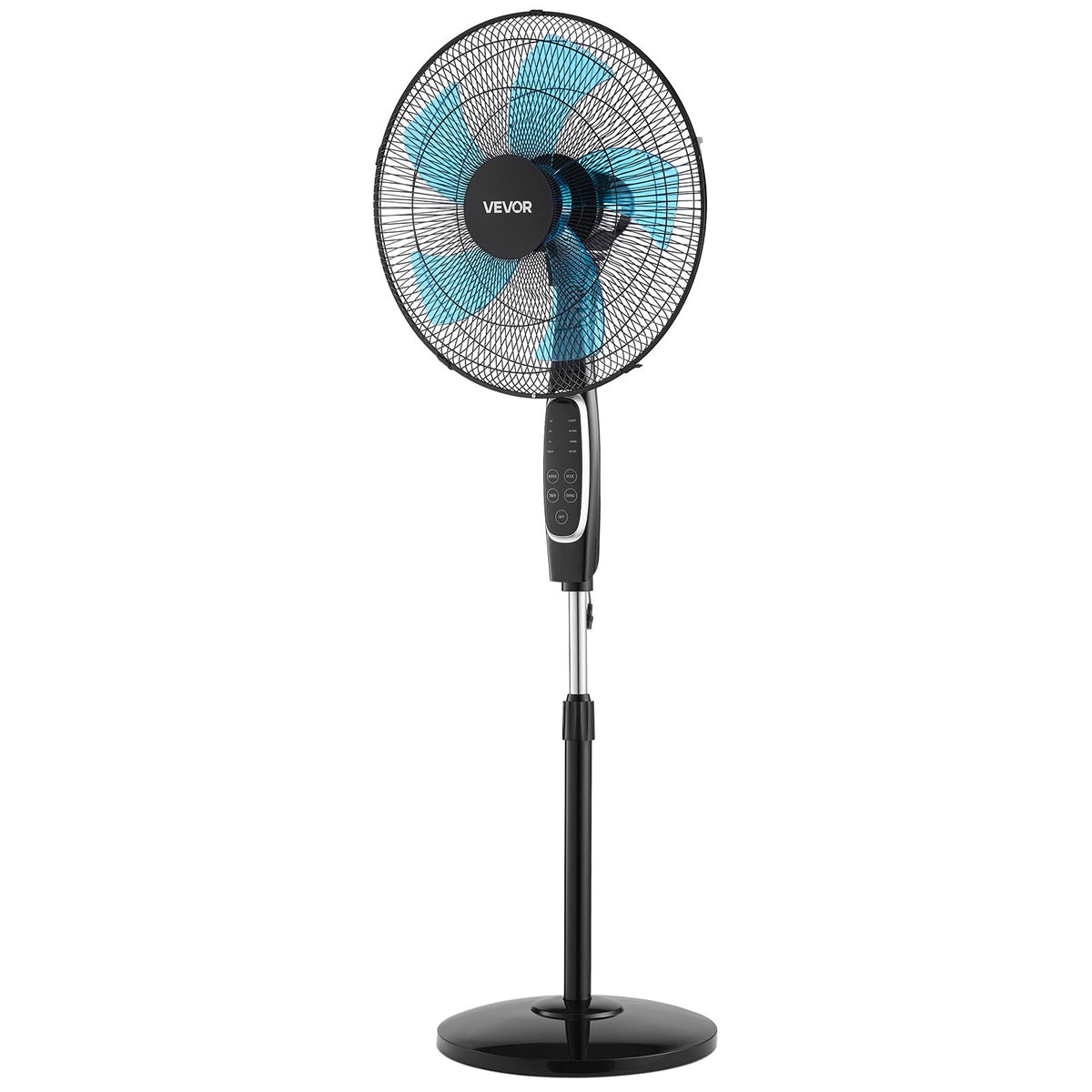 18-Inch Pedestal Fan with Remote Control, 9 Speeds, Oscillating, Black X807