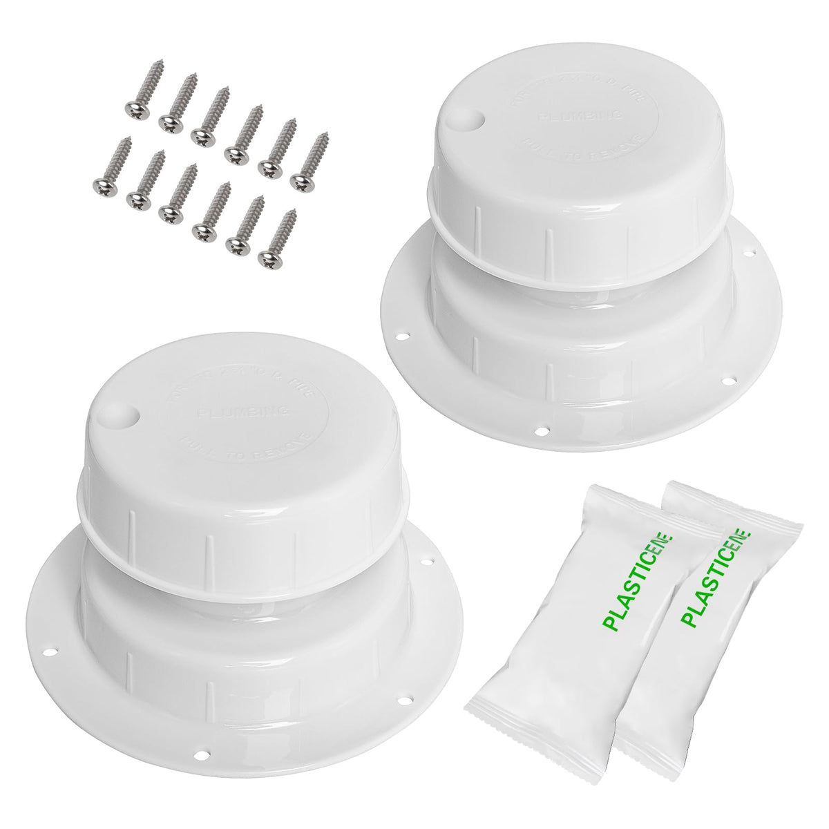 RV Plumbing Vent Caps 2 Pack White P643805