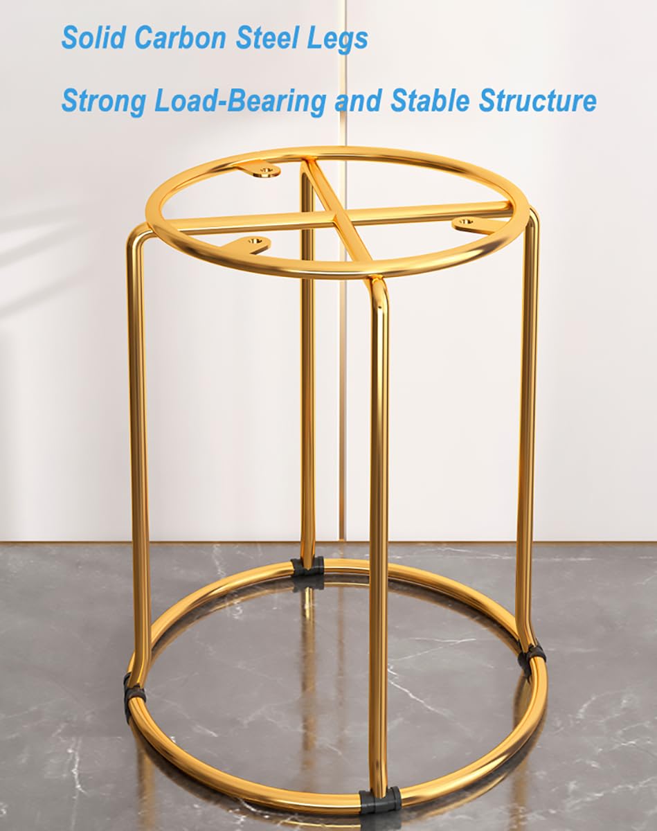 Carbon Steel Stacking Stool Set with Padded Seat, 4-Piece, Grey C85352