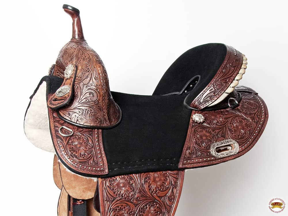 Western Horse Treeless Trail Barrel Saddle Leather U9200