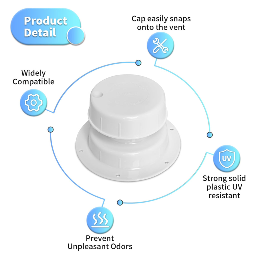 RV Plumbing Vent Caps 2 Pack White P643805