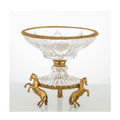 Glass Fruit Bowl with Copper Base W32358