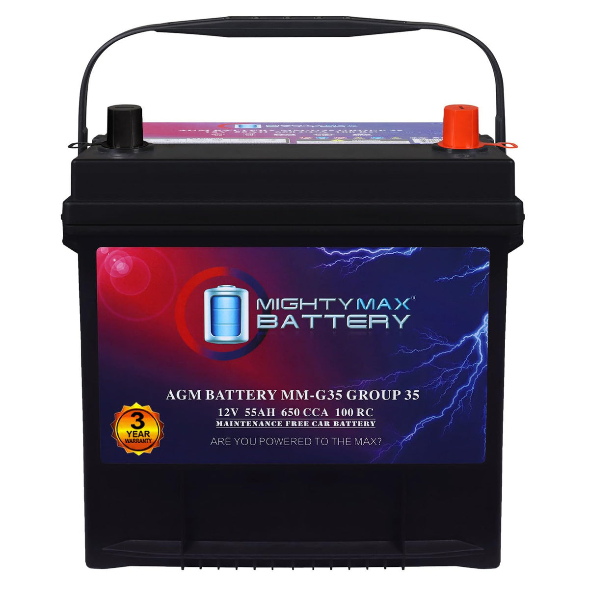 12V 55Ah AGM Replacement Battery I96410