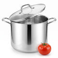 14Qt Stainless Steel Stock Pot with Lid U1200