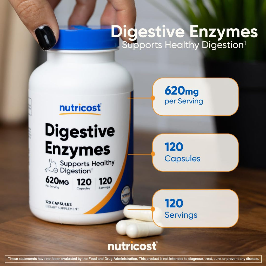 Digestive Enzymes 620mg 120 Capsules Q302057