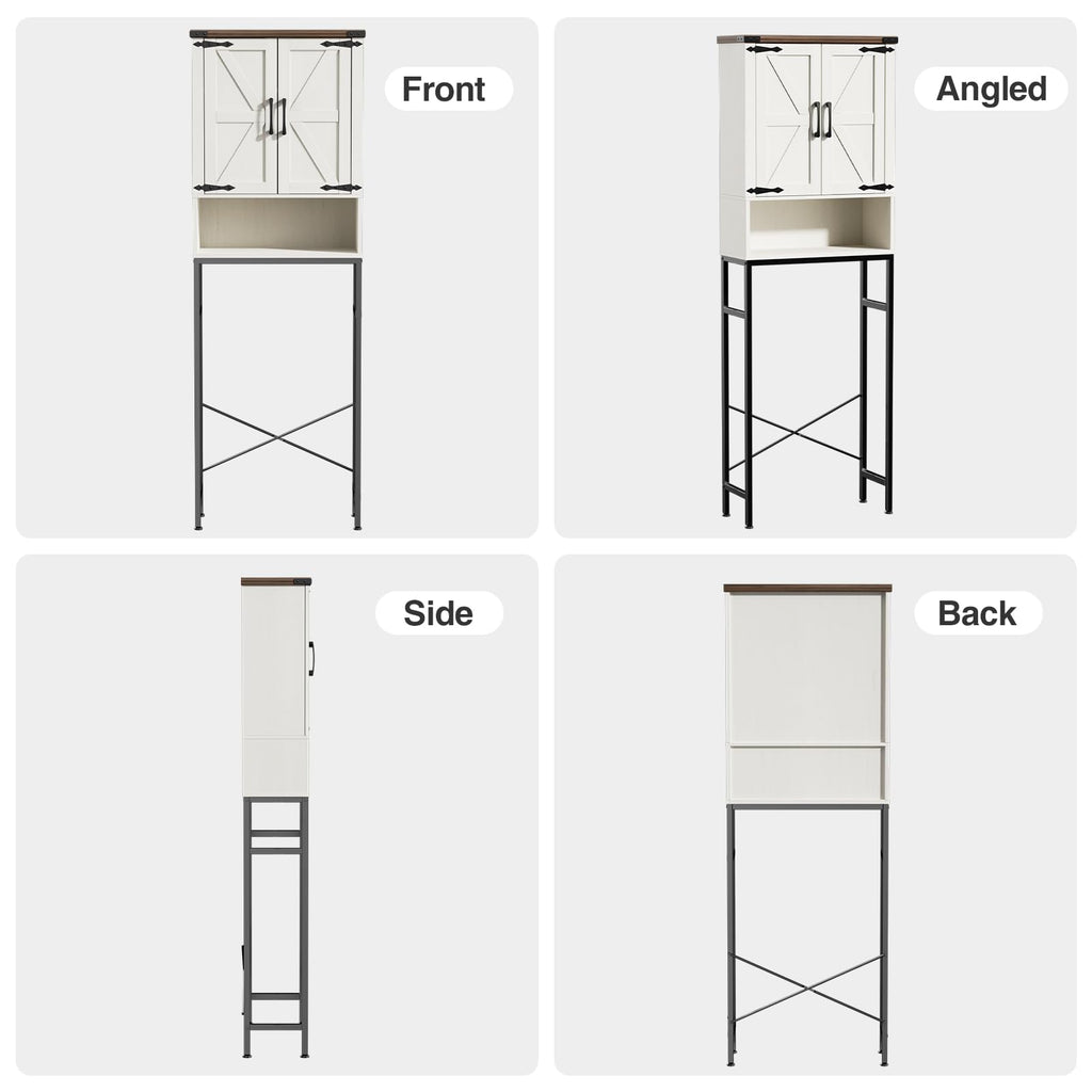 Over The Toilet Storage Cabinet with Adjustable Shelf, White N126