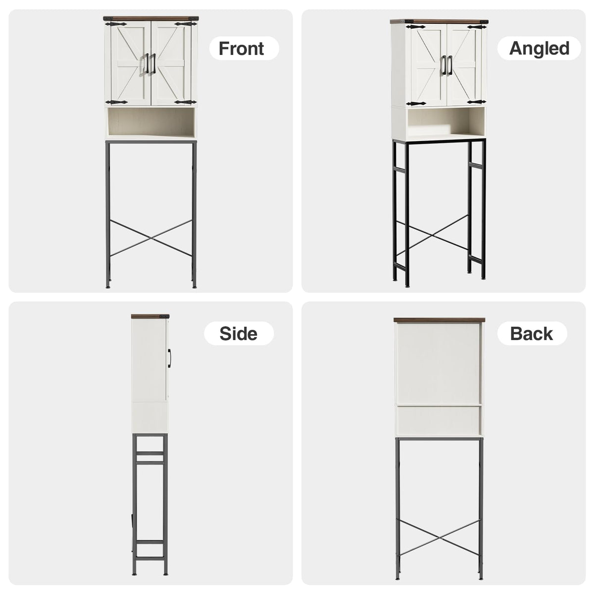 Over The Toilet Storage Cabinet with Adjustable Shelf, White N126