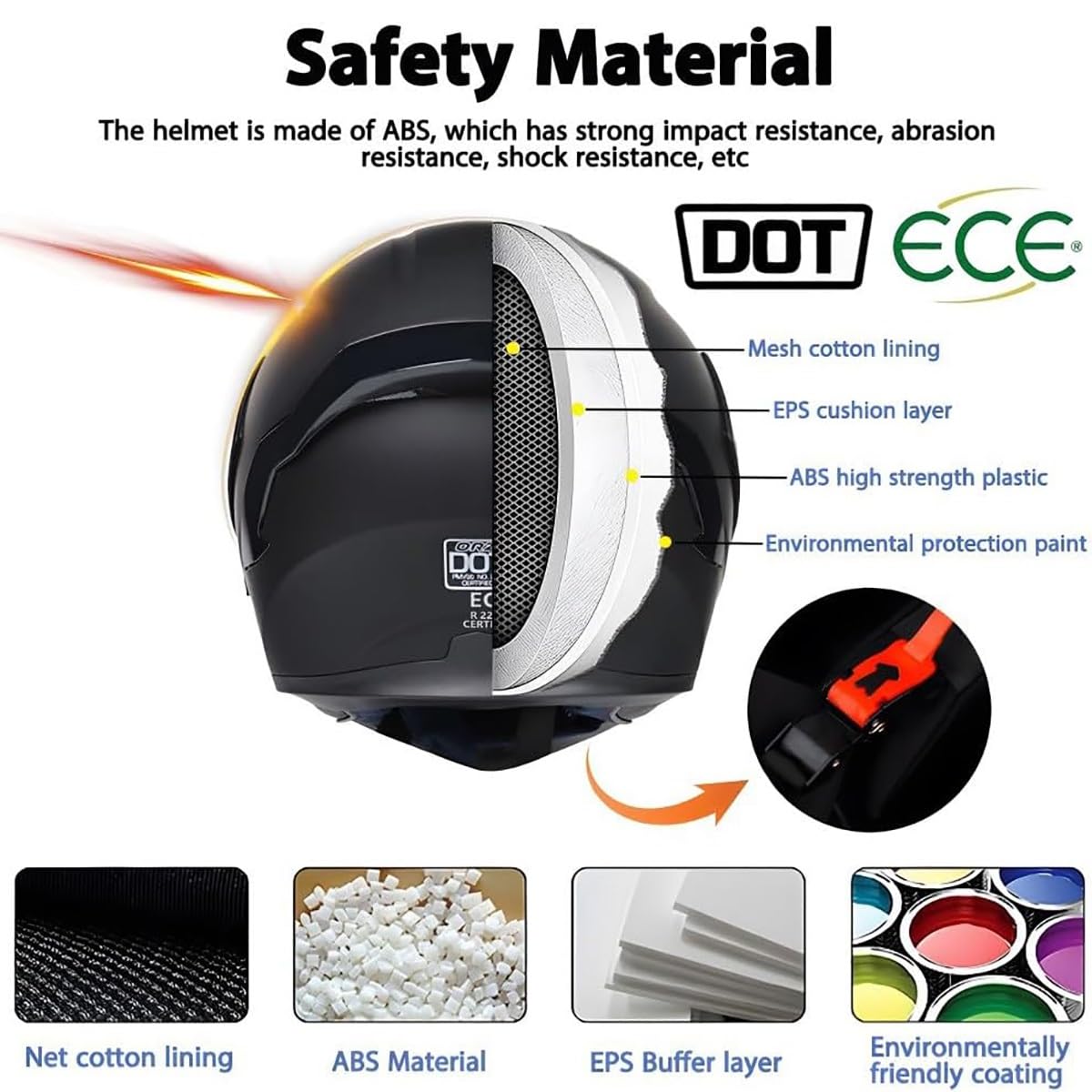 Flip Up Full Face Bluetooth Motorcycle Helmet with Dual Visor F17909
