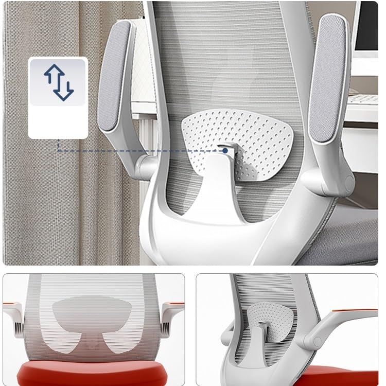 Orange High Back Mesh Office Chair with Adjustable Armrests M210687