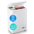 3.5 CU.FT White Chest Freezer with Two Removable Baskets I694