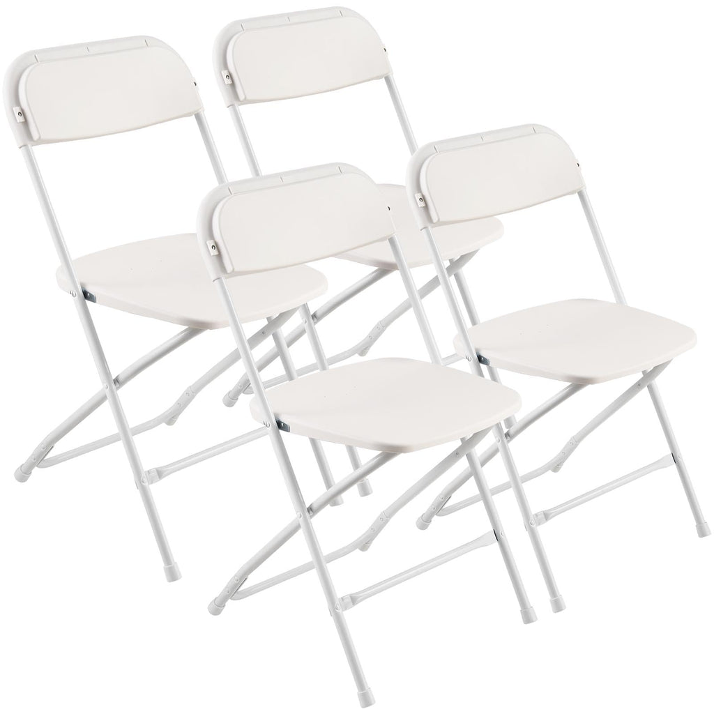 4 Pack Folding Plastic Chairs with Metal Frame I49213