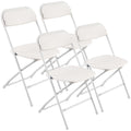 4 Pack Folding Plastic Chairs with Metal Frame I49213