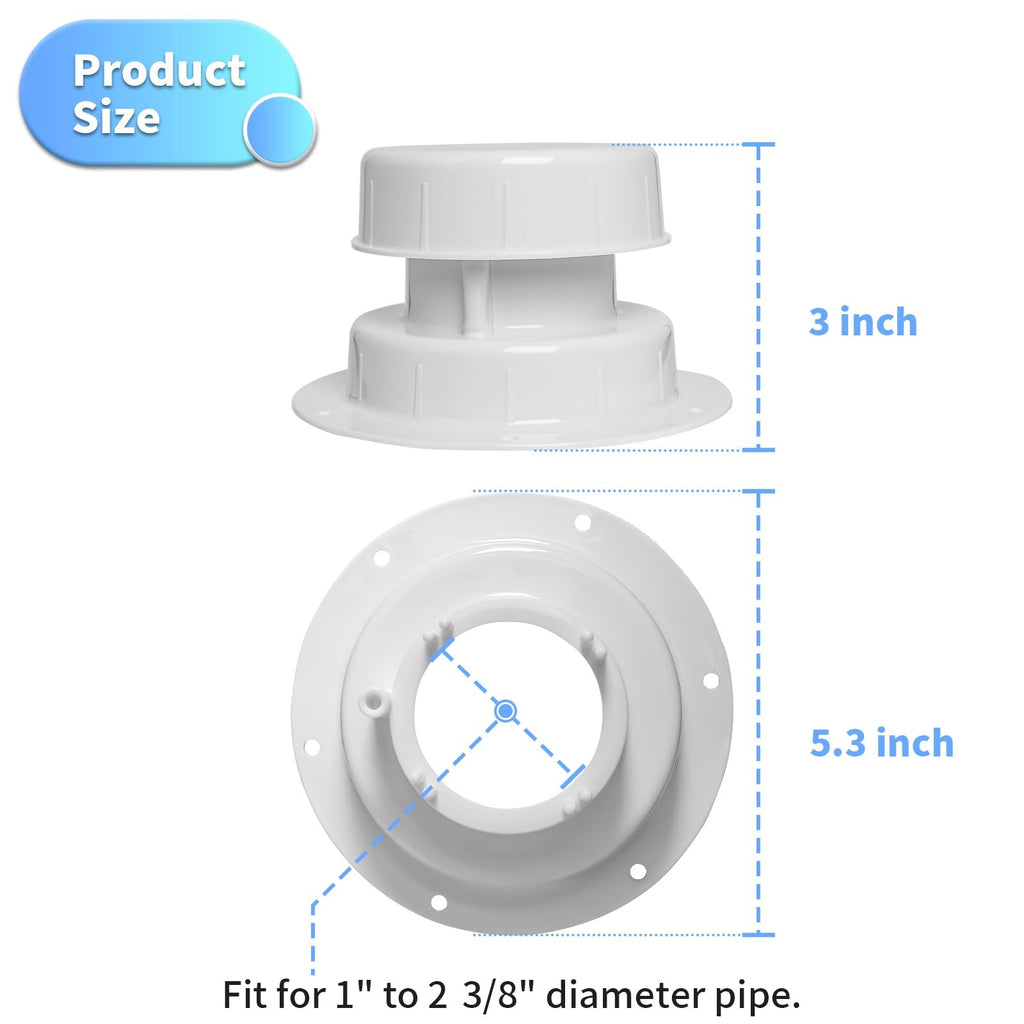 RV Plumbing Vent Caps 2 Pack White P643805