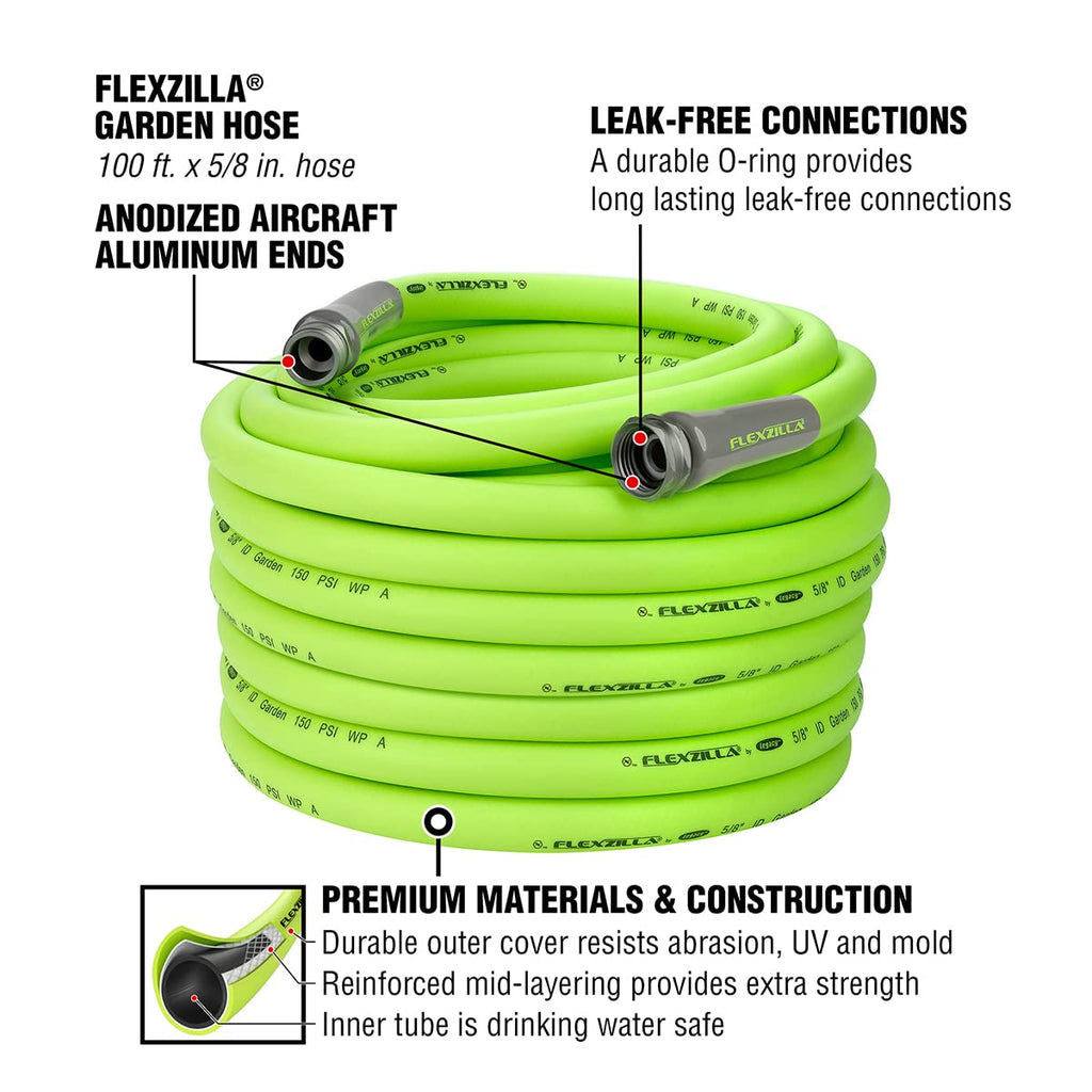 Blue Pool Cover Pump & 5/8 in. x 100 ft. Garden Hose K7030