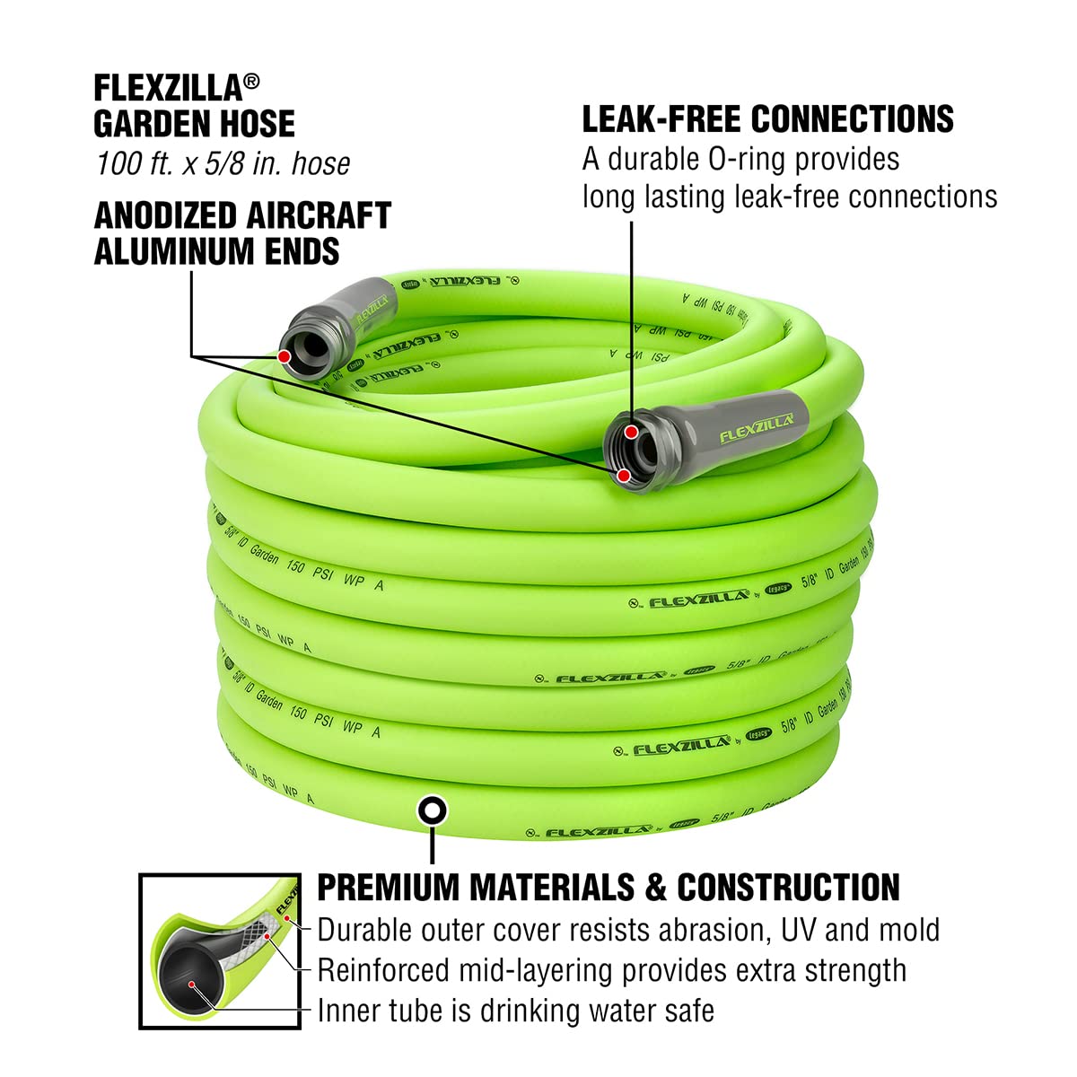 Blue Pool Cover Pump & 5/8 in. x 100 ft. Garden Hose K7030