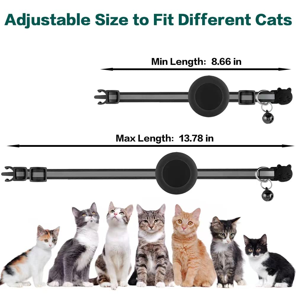 Breakaway Reflective Cat Collar with Air Tag Holder Z111523
