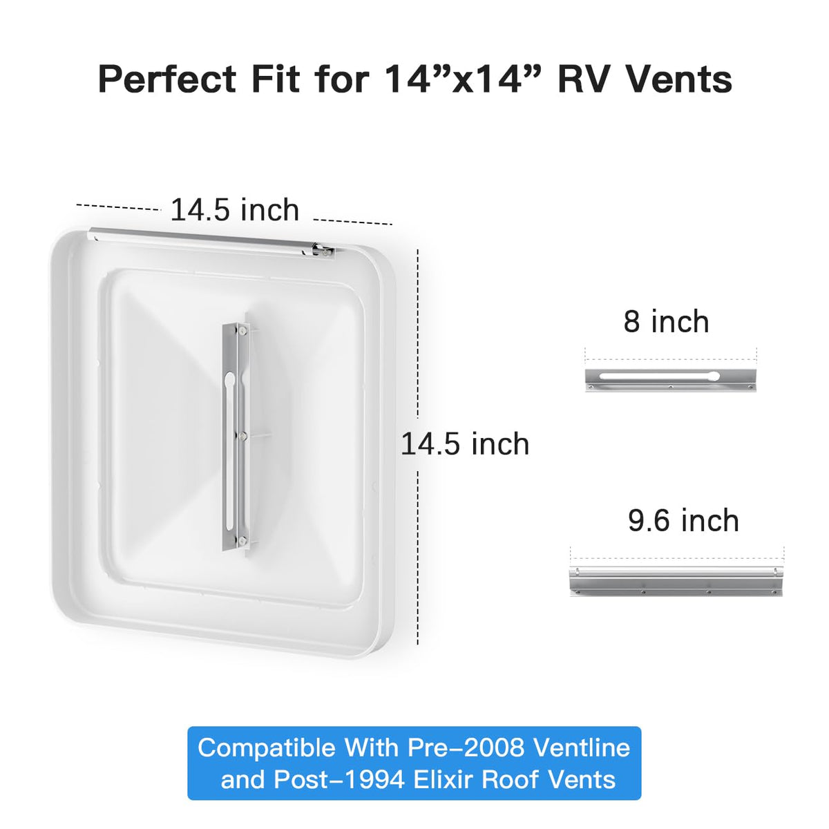 Aluminum RV Roof Vent Cover 14x14 In D255