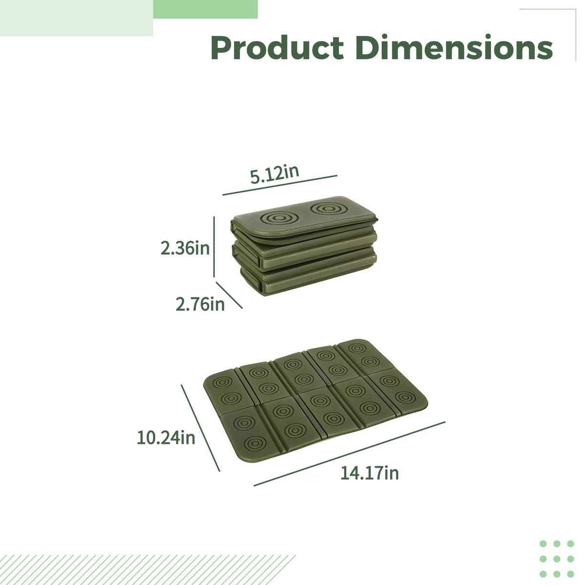 2 Pcs Waterproof Foam Camping Mat and Seat Cushion X660430