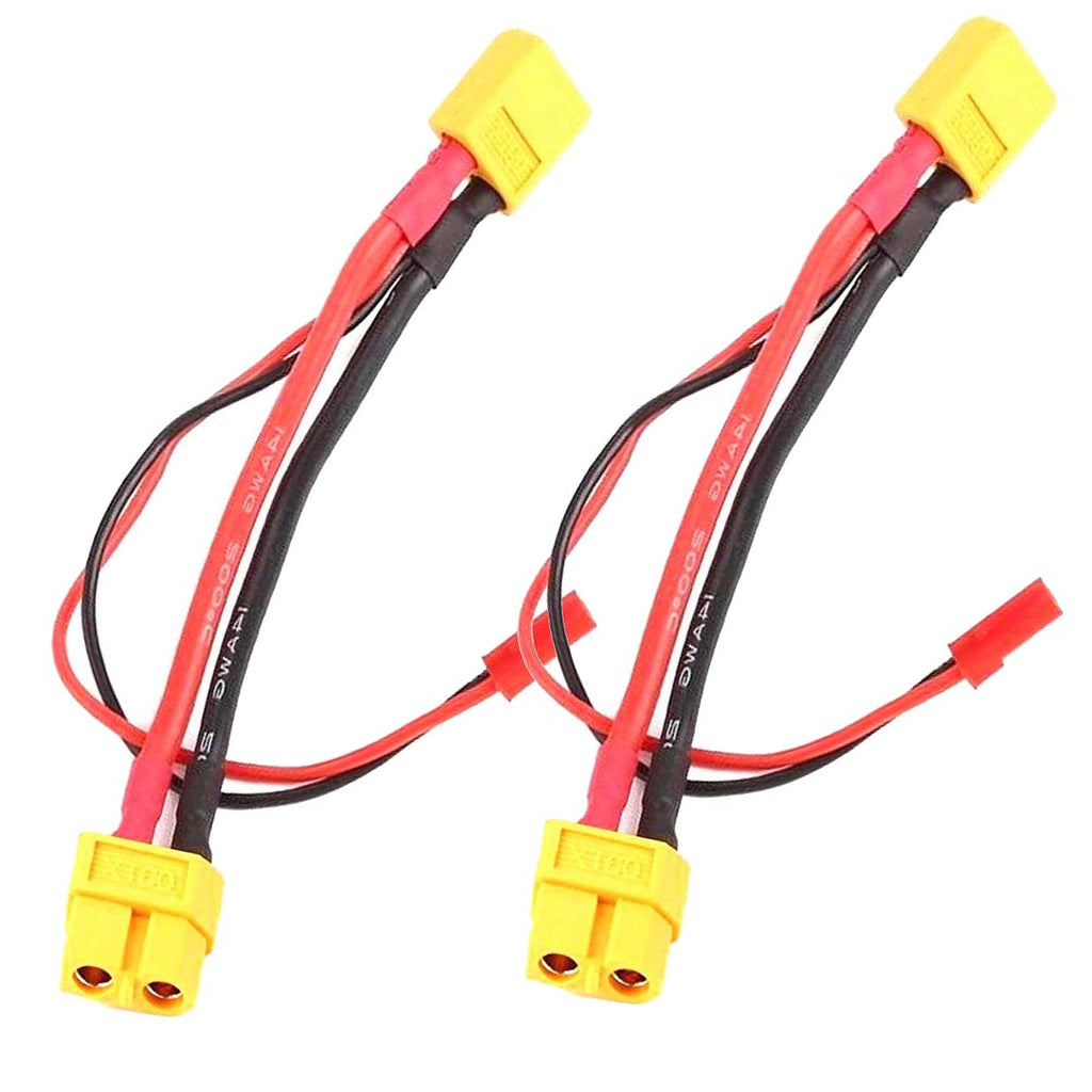 14AWG XT60 Parallel Battery Connector 2-Male to 1-Female Cable Splitter Harness Adapter M961