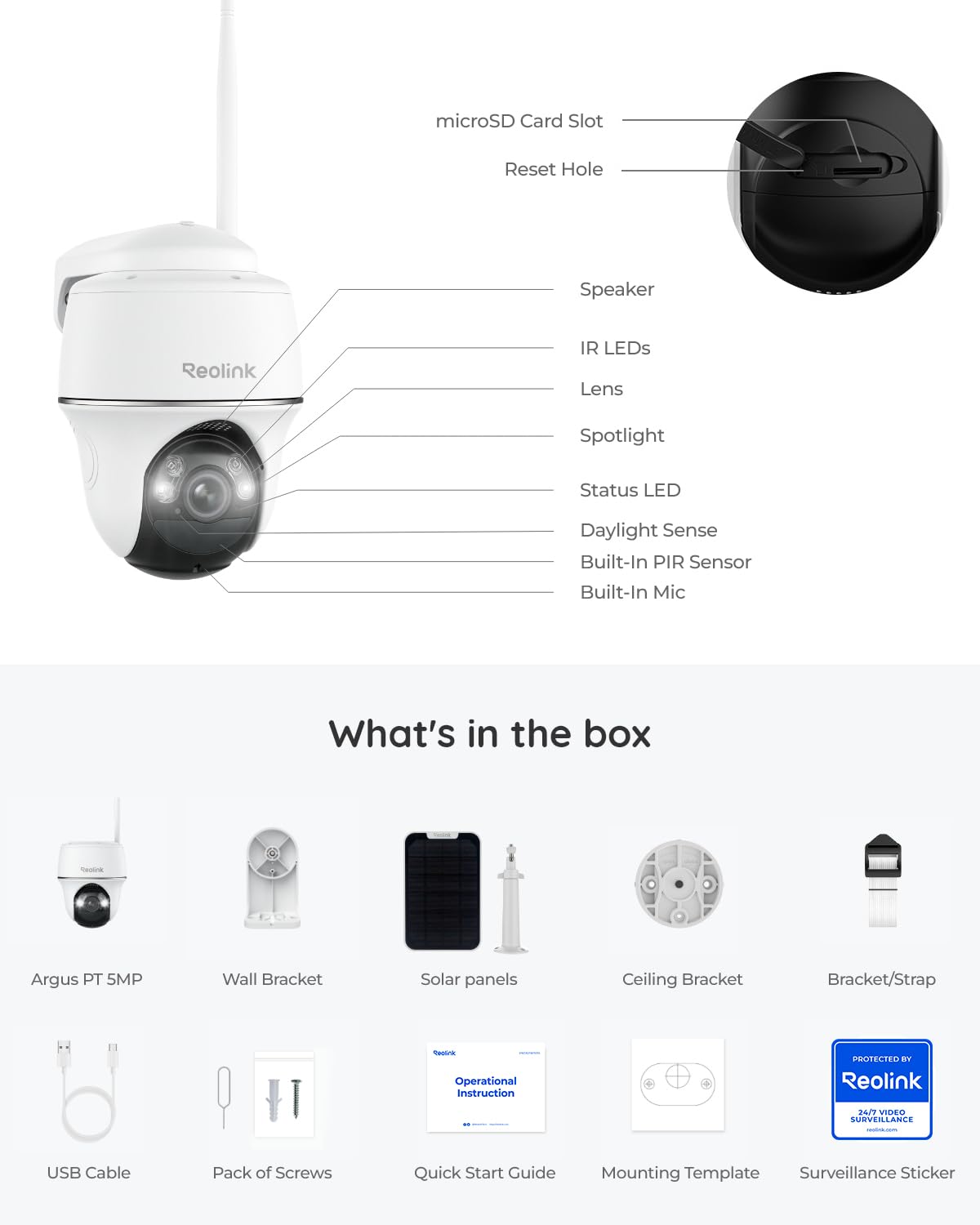 Solar Security Cameras Wireless Outdoor 360° Coverage Z259147