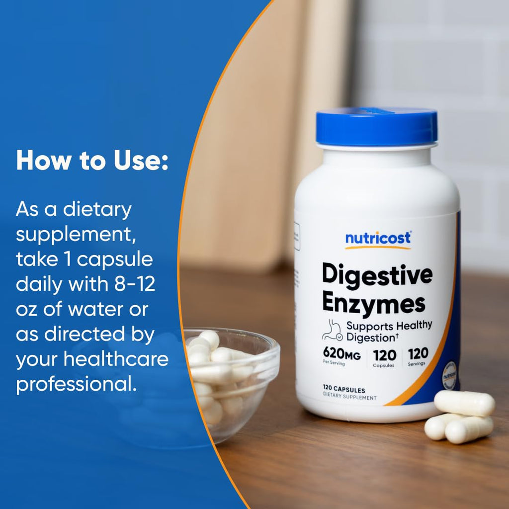 Digestive Enzymes 620mg 120 Capsules Q302057