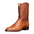 Men's Ostrich Pattern Leather Western Cowboy Boots C158