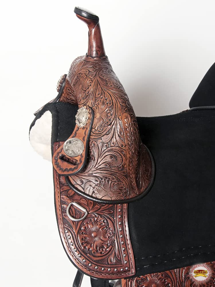 Western Horse Treeless Trail Barrel Saddle Leather U9200