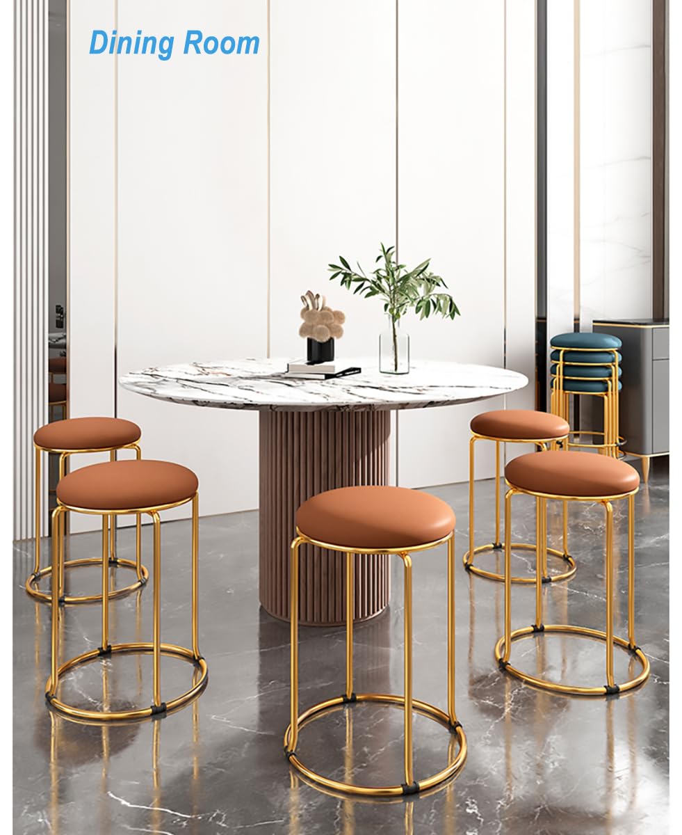 Carbon Steel Stacking Stool Set with Padded Seat, 4-Piece, Grey C85352