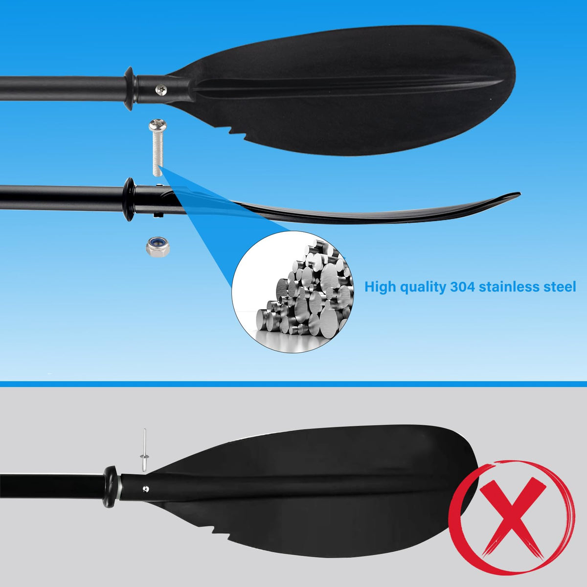Adjustable Kayak Paddle with Paddle Leash N15699