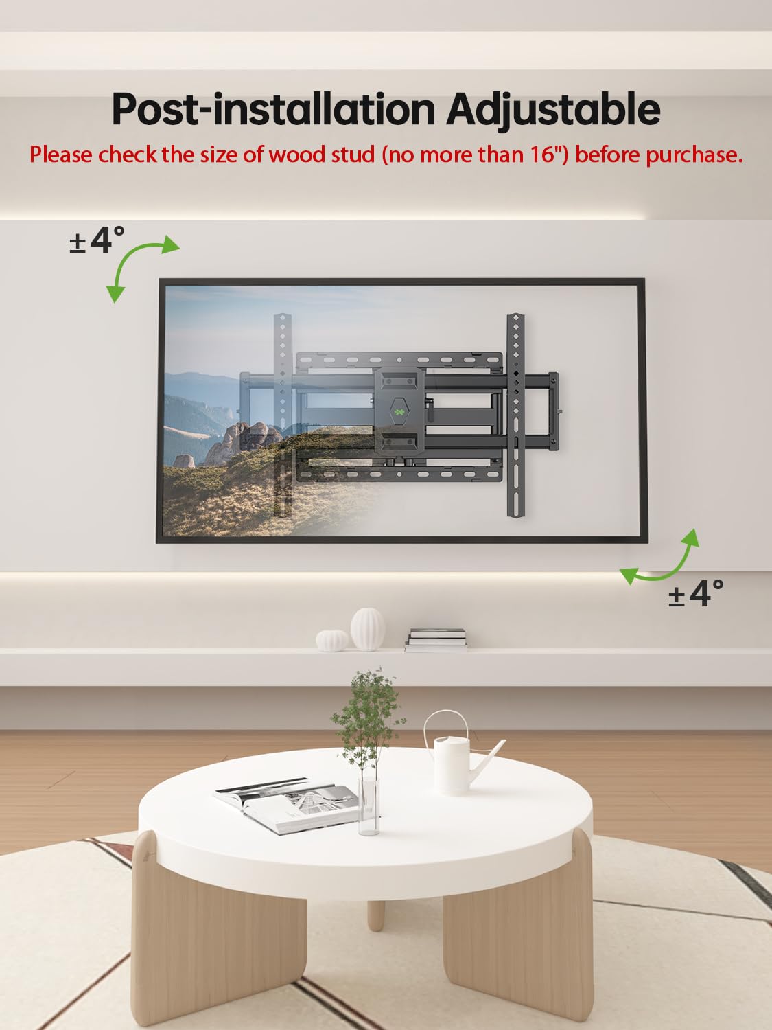 Full Motion TV Wall Mount for 42-90 inch Flat Screen D933