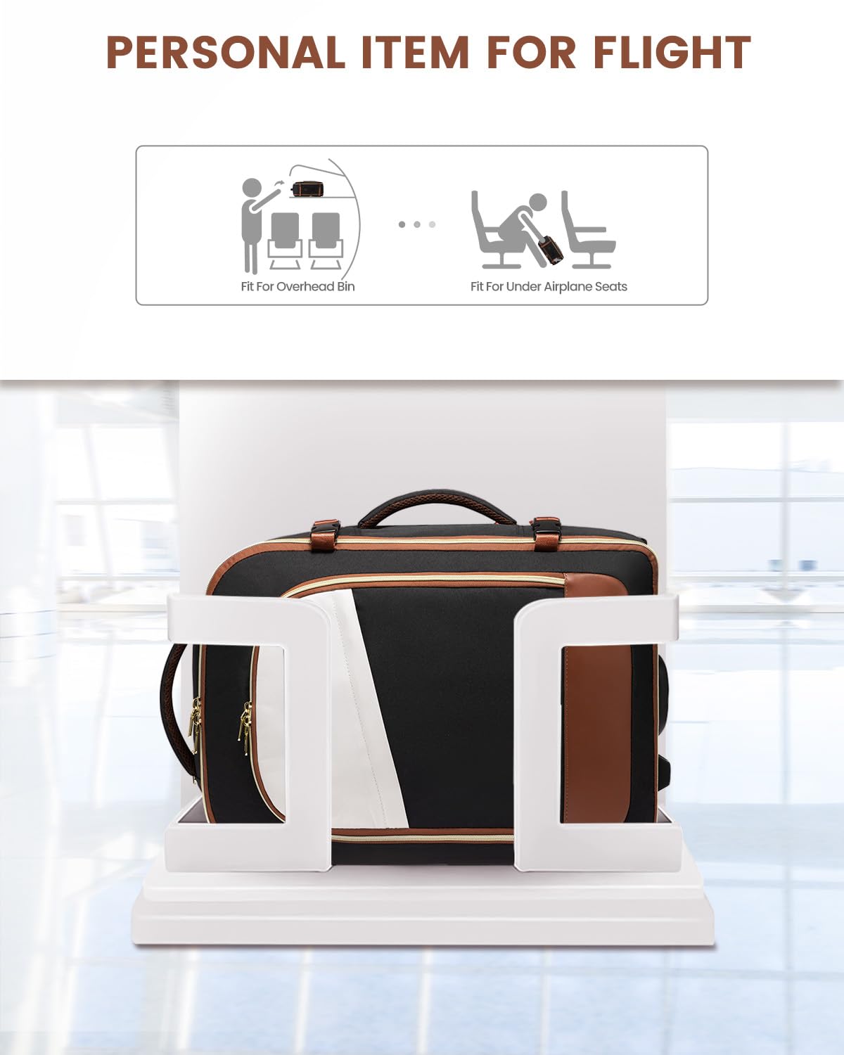 Rolling Backpack with Wheels, 17 Inch 57L Water Resistant S1777