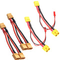 14AWG XT60 Parallel Battery Connector 2-Male to 1-Female Cable Splitter Harness Adapter M961