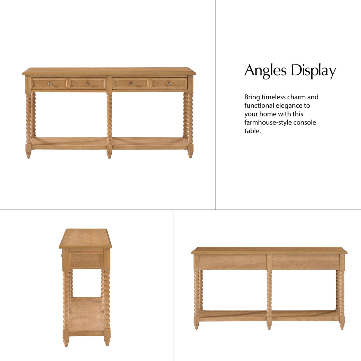 2-Drawer Oak Console Table G15318