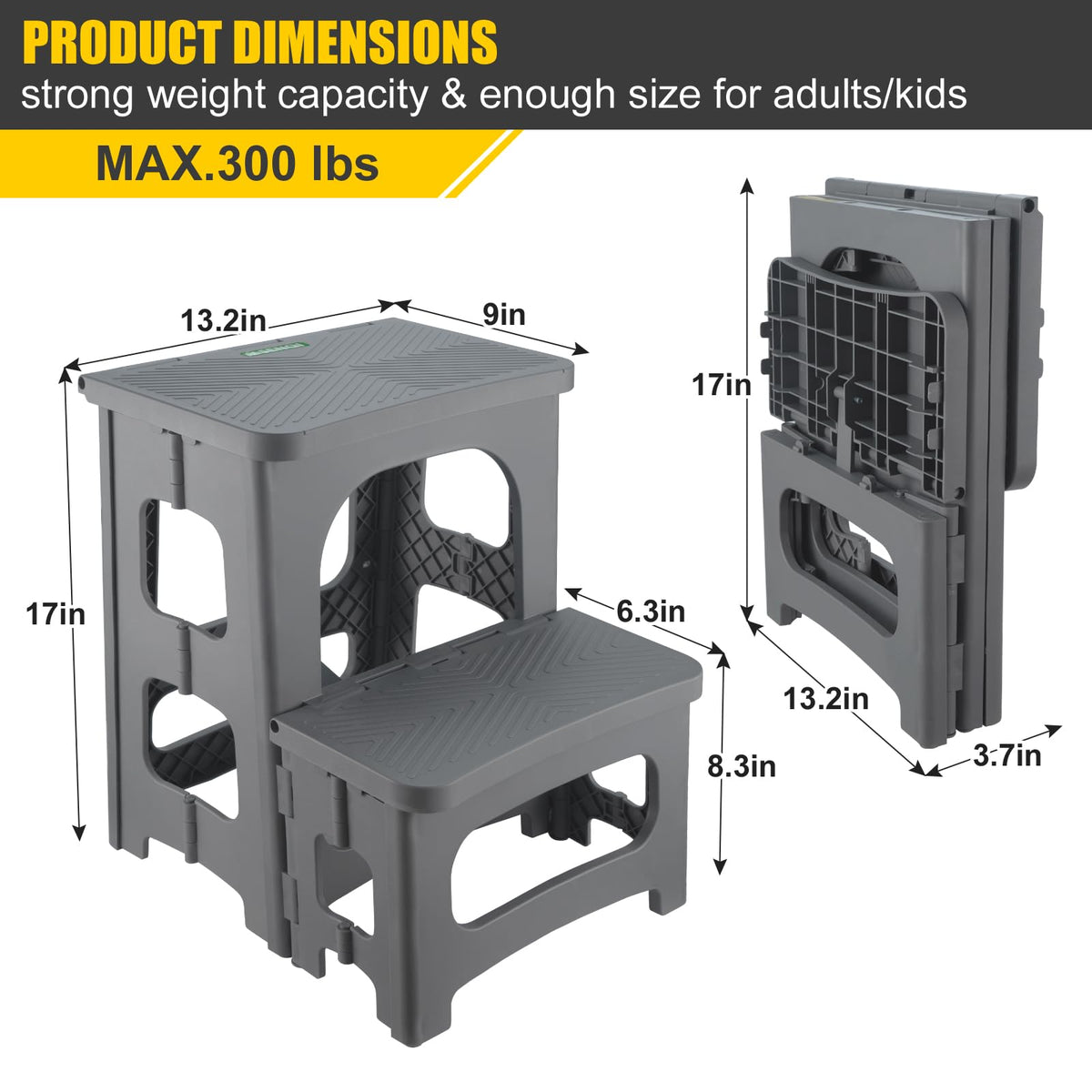 Folding 2-Step Non-Slip Step Stool M630825