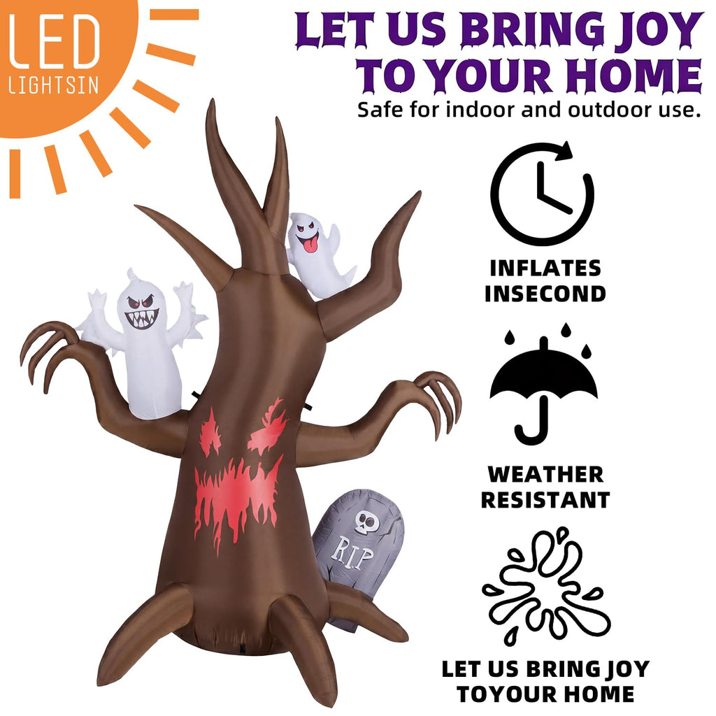 8FT Halloween Inflatable Tree Yard Decor D185543