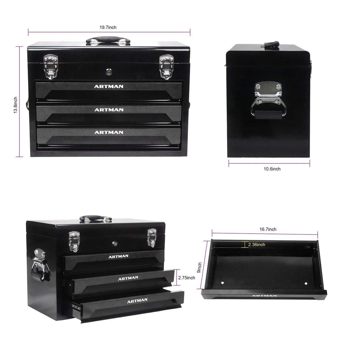 439PCS Mechanic Tool Set with 3 Drawers B4627