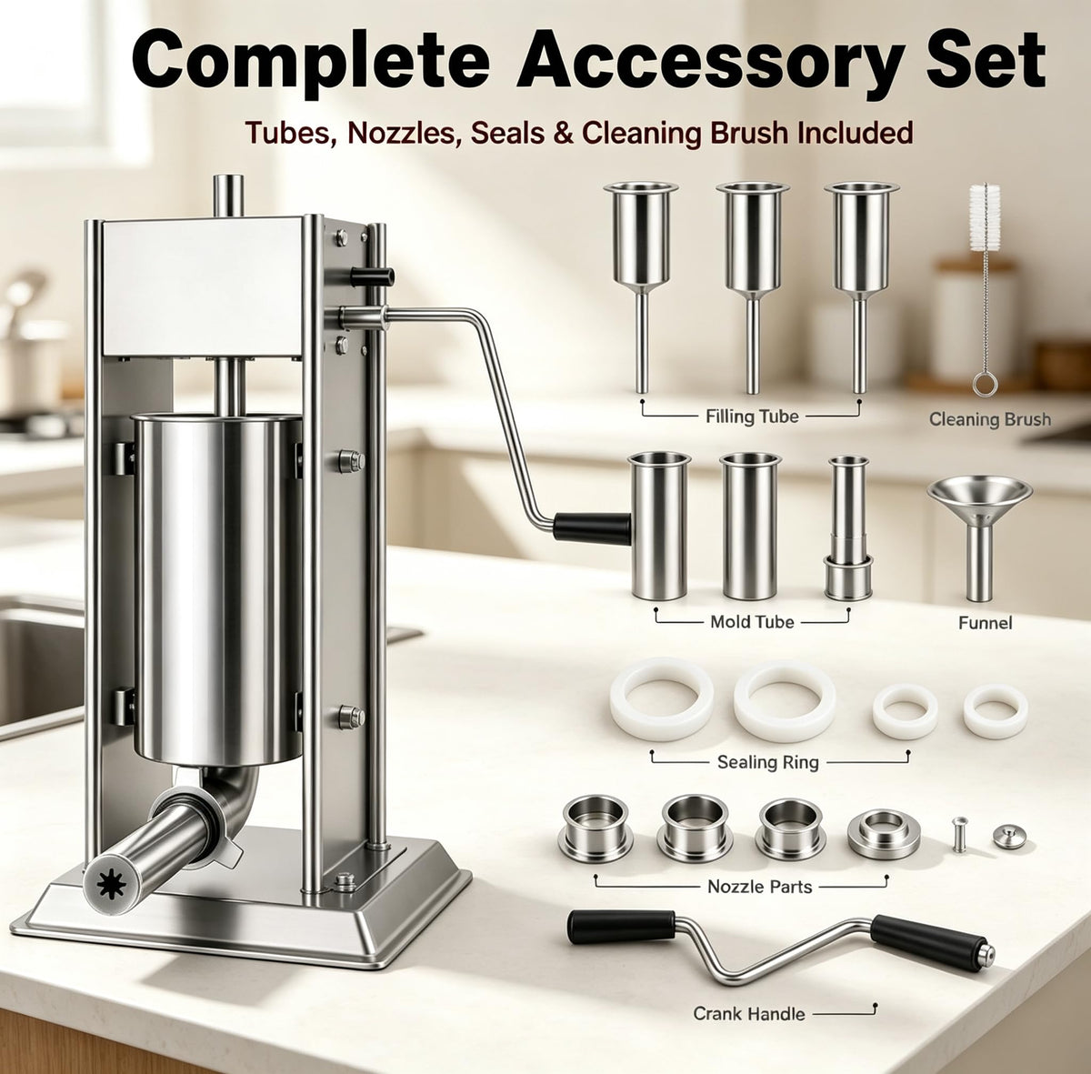 3-in-1 Manual Sausage Stuffer 15LB Y601