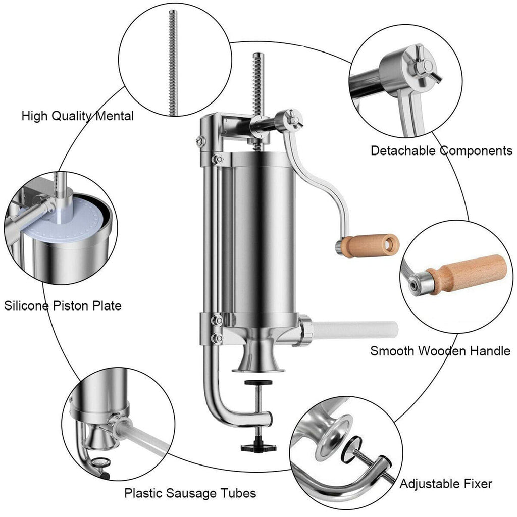 2.5 LBS Vertical Manual Sausage Stuffer P944143