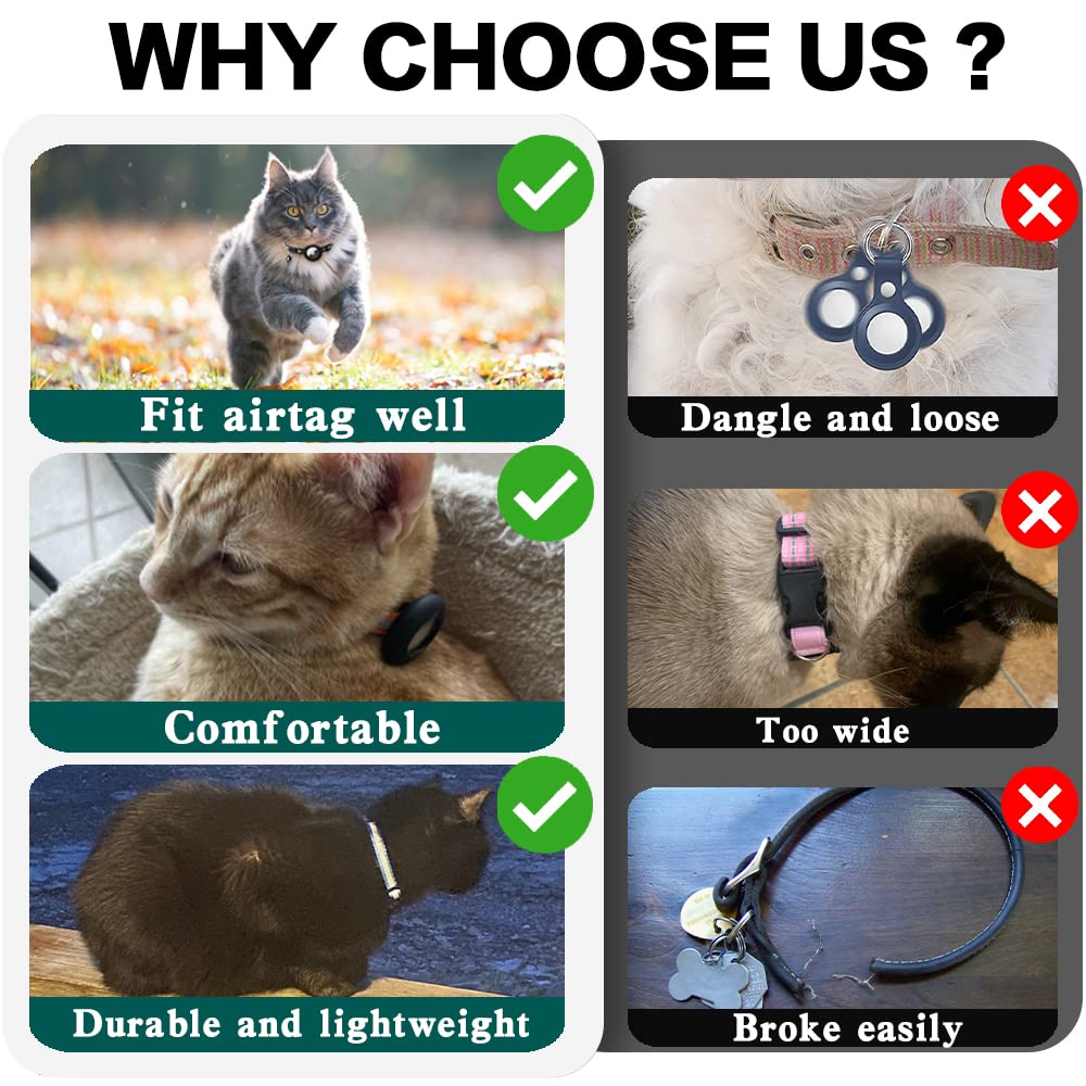 Breakaway Reflective Cat Collar with Air Tag Holder Z111523